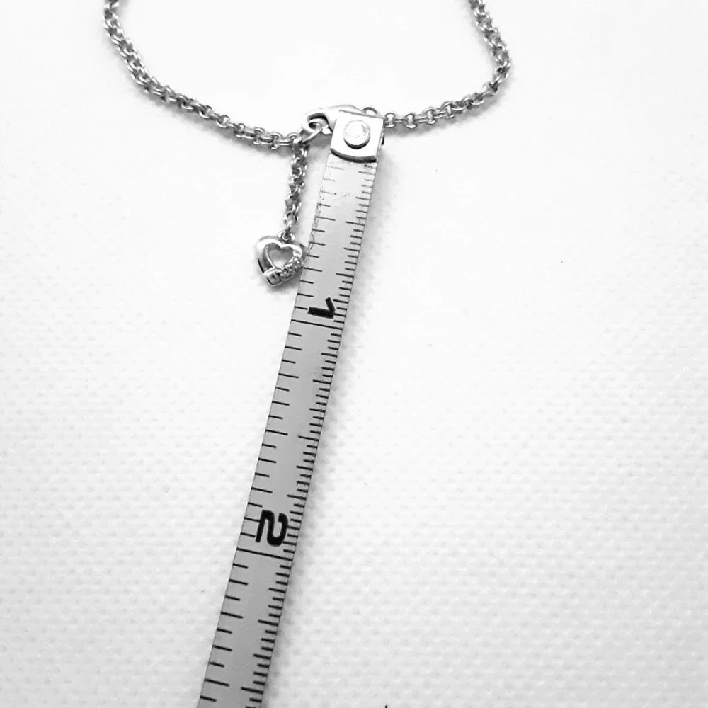 NEW sweet baby link bracelet with heart charm and diamonds - Picture 8 of 10